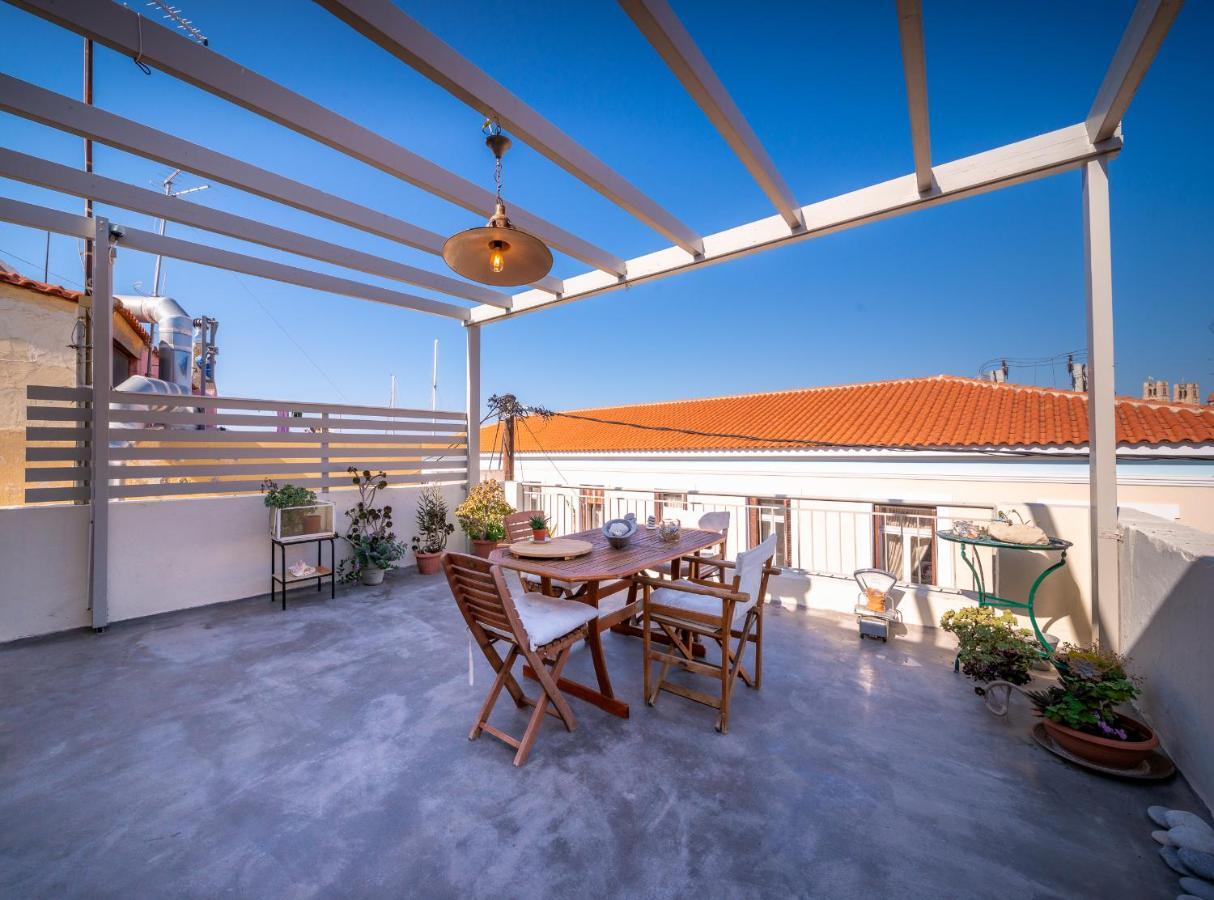 The Roof - Flat Sea View In Aegina Town Lägenhet Exteriör bild